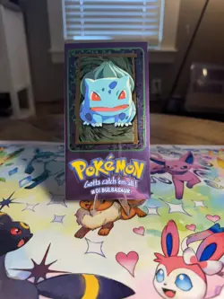 1999 Topps Pokemon TV Animation Series 1 Oversized Tin Topper Bulbasaur 3 of 5 - Image 1