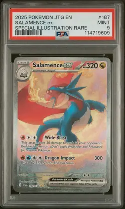 Pokemon Salamence ex 187/159 Journey Together Special Illustration Rare PSA 9 - Image 1