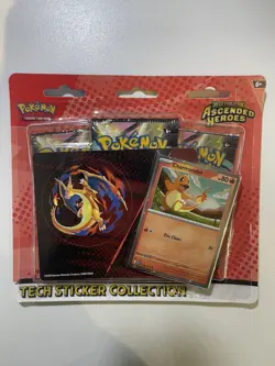 Pokemon Ascended Heroes Tech Sticker Pack Charmander IN HAND ✅ - Image 2