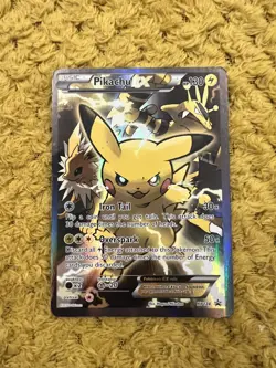 Pokemon TCG: Pikachu EX XY124 Full Art Holo XY Black Star Promo - Image 1