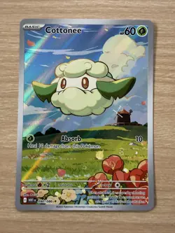 Pokemon TCG Cottonee 090/086 Illustration Rare - S&V White Flare English - NM/M - Image 1