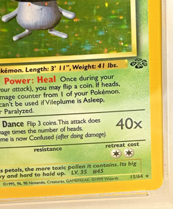 1999 Pokemon Jungle Vileplume Holo 1st Edition PSA 8 - Image 4