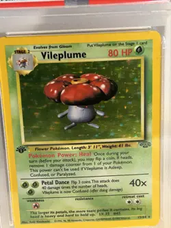 1999 Pokemon Jungle Vileplume Holo 1st Edition PSA 8 - Image 5
