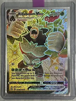 Pokemon TCG Rillaboom VMAX Shining Fates SV106/SV122 Holo Shiny Holo Rare - Image 1