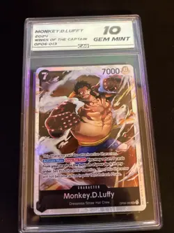 Monkey D. Luffy 2023 One Piece Kingdoms Of Intrigue OP-04 #090 grade 10 - Image 1