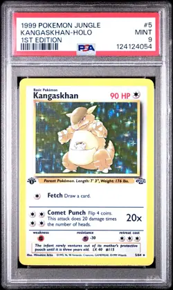 1999 POKEMON JUNGLE 1ST EDITION #5 KANGASKHAN-HOLO PSA 9 - Image 1