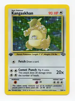 Pokemon TCG Kangaskhan Holo Rare Jungle 1st Edition NM- - Image 1
