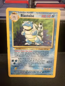 Pokemon Card Blastoise Unlimited Base Set 2/102 Holo MP - Image 3