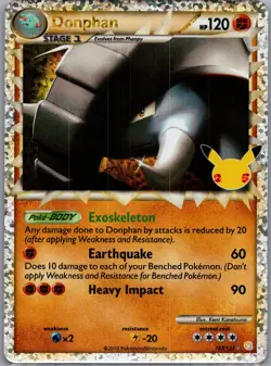 Donphan (Prime) 107/123 Celebrations: Classic Collection - Pokemon Card - NM - Image 1