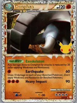 Donphan (Prime) 107/123 Celebrations: Classic Collection - Pokemon Card - NM - Image 1