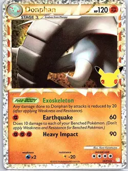 Donphan (Prime) 107/123 Celebrations: Classic Collection - Pokemon Card - NM - Image 1