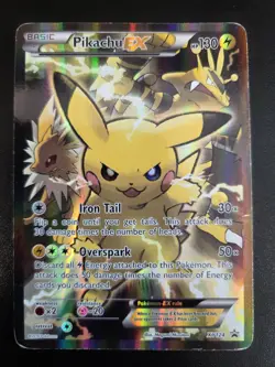 Pikachu EX (Full Art) XY124 Black Star Promo Holo Collection HP- Pokemon Card - Image 1