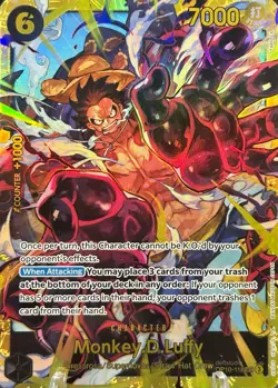 • Monkey.D.Luffy • OP10-118 Secret Rare Royal Blood Holo Foil One Piece TCG NM - Image 1