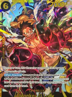 • Monkey.D.Luffy • OP10-118 Secret Rare Royal Blood Holo Foil One Piece TCG NM - Image 2
