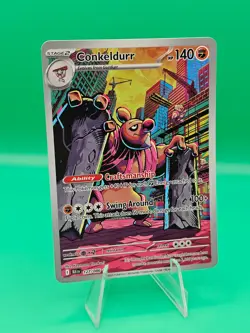 Conkeldurr 127/086 Sv: Black Bolt Illustration Rare Holo Pokemon TCG PACK FRESH - Image 1