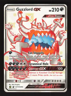 Guzzlord GX SV71/SV94 Pokemon Hidden Fates Holo Full Art Card - Image 1
