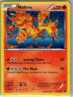 Moltres - 14/99 (Next Destinies) Holo Blister Exclusives - Pokemon Card - LP - Image 1