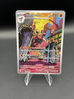 Conkeldurr 127/086 Sv: Black Bolt Illustration Rare Holo Pokemon TCG PACK FRESH - Image 1