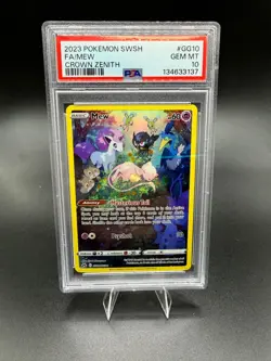 PSA 10 Mew Full Art GG10/GG70 Holo Galarian Gallery SWSH Pokemon Crown Zenith - Image 1