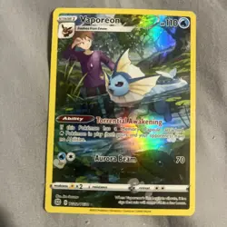 Pokemon TCG Vaporeon TG02/TG30 Swsh09: Brilliant Stars Trainer Gallery Holo - Image 1