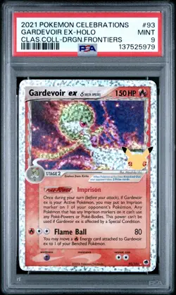 PSA MINT 9 - 2021 POKEMON CELEBRATIONS DRGN.FRONTIERS 93 GARDEVOIR EX-HOLO - Image 1