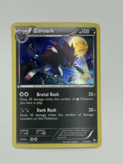 Zoroark 71/108 Dark Explorers Cracked Ice Holo Foil Rare LP Pokemon 2012 Stage 1 - Image 1