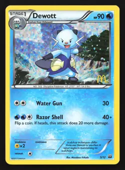 Dewott 5/12 McDonald's 2012 Holo Promo Pokemon Card - Image 1