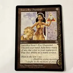 MTG: Lion's Eye Diamond - Mirage - Shadow Signed - Gold - Margaret Organ-Kean - Image 1