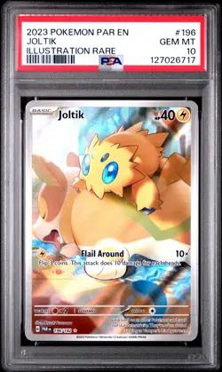 PSA 10 Joltik 196/182 Pokemon Paradox Rift Illustration Rare 2023 GEM MINT - Image 1