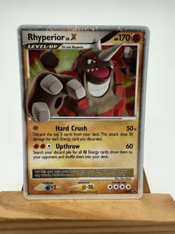 Pokemon Rhyperior LV X DP29 MP Holo Diamond & Pearl Black Star Promo - Image 1
