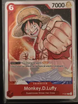 Monkey D Luffy P-001 English First Ever Promo Card One Piece Card Game - Image 2