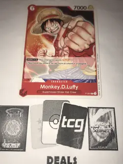 Monkey D Luffy Straw Hat One Piece Card Game Promo ENGLISH 2022 Exclusive P-001 - Image 2