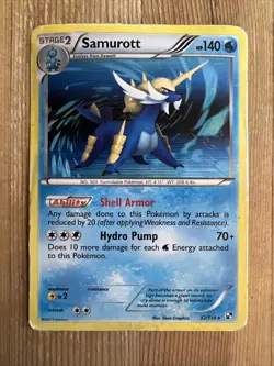 Pokemon TCG Samurott Black and White 32/114 Holo Holo Rare DMG - Image 1
