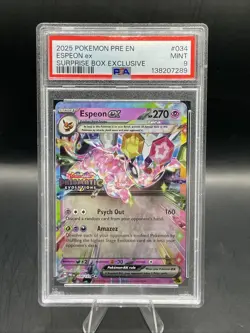 Pokemon Espeon EX Surprise Box Exclusive 034/131 Holo PSA 9 Mint - Image 1