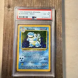 1999 POKEMON SPANISH BASE SET HOLO #2/102 BLASTOISE CGC 6 - Image 1