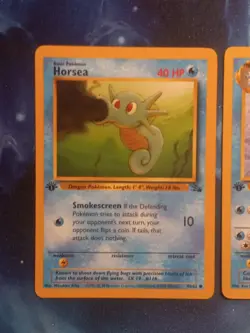 Horsea 1st Edition & Seadra Fossil Pokemon TCG LP - Image 2