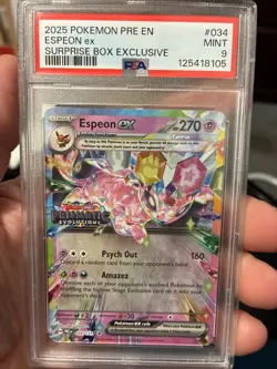 2025 Pokemon Surprise Box Exclusive #034 ESPEON EX PSA MINT 9 - Image 1