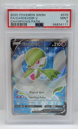 2020 Pokemon Champions Path Full Art #070 - PSA MINT 9 - GARDEVOIR V - Image 1