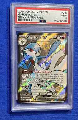 2024 POKEMON PAF EN PALDEAN FATES 217 GARDEVOIR EX SHINY ULTRA RARE PSA 9 - Image 1
