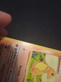 Charmander 46/102 Pokemon Base Set Shadowless Played Single Card TCG MP - Image 3