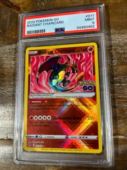 POKEMON 2022 GO RADIANT CHARIZARD #011 PSA 9 Mint RARE 2 - Image 1
