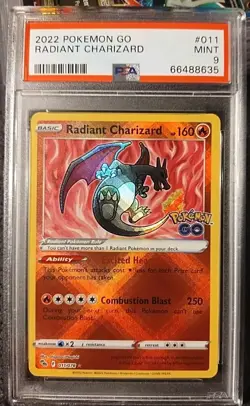2022 Pokemon Go Radiant Charizard #11 011/078 PSA 9 MINT EN - Image 1