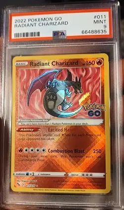 2022 Pokemon Go Radiant Charizard #11 011/078 PSA 9 MINT EN - Image 2