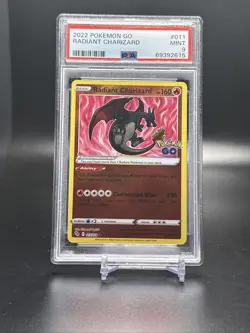 2022 Pokemon Sword & Shield Pokemon GO Radiant Charizard #011/078 PSA 9 - Image 1