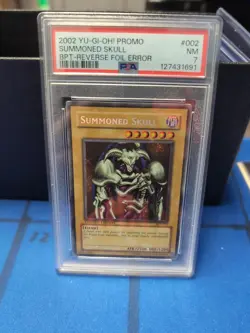 Yugioh PSA 7 Summoned Skull Limited Edition BPT-002 REVERSE FOIL ERROR Near Mint - Image 1