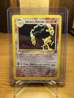 Pokemon Alakazam Holo Rare TCG Gym Challenge Card 16/132 Sabrina's Alakazam - Image 2