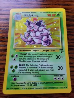 1999-2000 Pokemon Nidoking Holo Base Set 2 Card 11/130 Rare 2nd Edition - LP! - Image 1