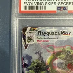 Pokemon TCG Rayquaza VMAX Holo Ultra Rare Card Evolving Skies 218/203 PSA 9 - Image 3