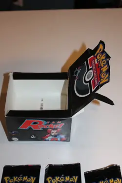 Empty 2000 Pokemon Team Rocket Booster Display Box 1st edition w 4 pack wrappers - Image 5
