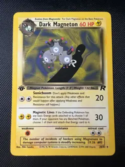 Pokemon 1st Edition Dark Magneton 28/82 Regular Rare 2000 Team Rocket NM - Image 1